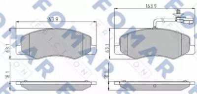 FOMAR FRICTION fo898281 -  Комплект тормозных колодок, дисковый тормоз